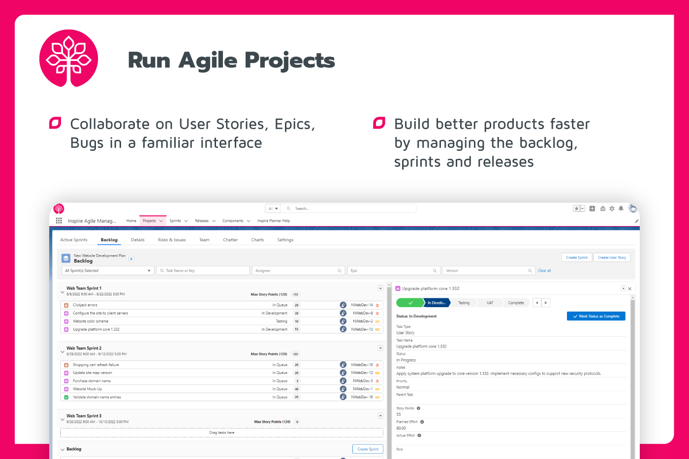 screenshot of Inspire Planner